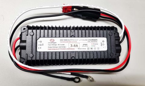 12V Direct-Wire Charger to 42V 4A for 36V Li-Ion Battery - PWT1-34000