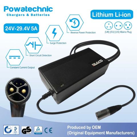 29.4V 5A Li-ion Charger for 24V PTE Pallet truck - PWT25037