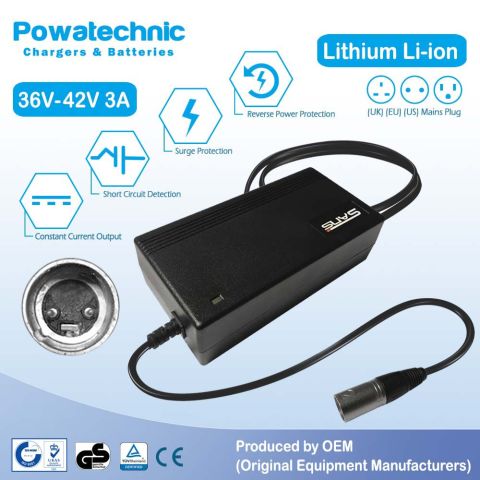 GIANT Quick E+ [to 2016] 36V (XLR 2-pin) Battery Charger