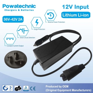 PWT1-32003 12V Cigarette Plug Charger for Bosch 3 pin 36V Battery
