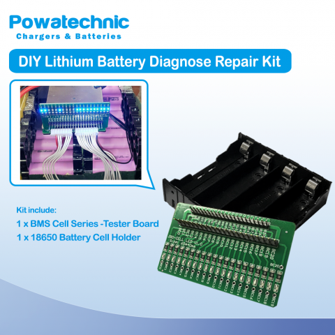 Lithium Battery DIY Diagnose Repair Kit 24V 36V 48V 60V BMS 7S 10S 13S 14S 16S