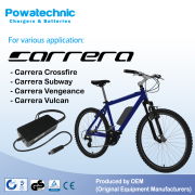 EBBC19-CG2-UK Carrera Crossfire E-Bike [2019-2021] 36V (Thin 3-pin) STL Battery Charger 2