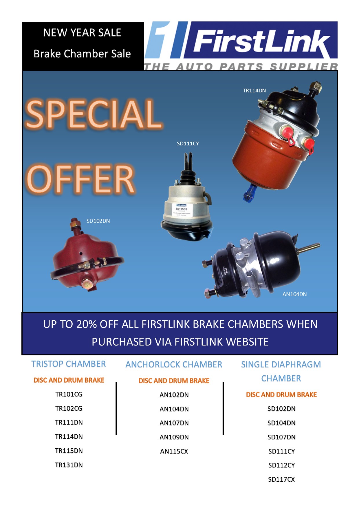 January 2025 Brake Chamber Offer